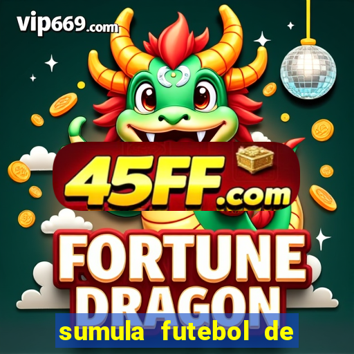 sumula futebol de campo word